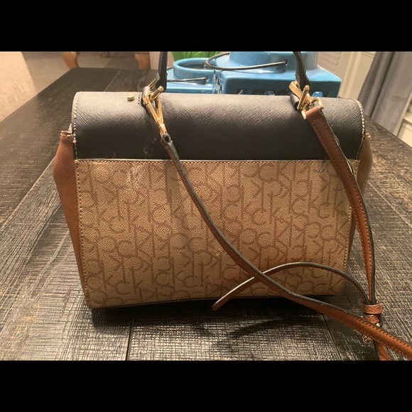 Calvin Klein Signature Flap Satchel - Picture 2 of 8